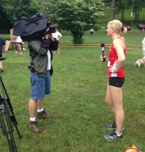 Switched roles and was the interviewee at a 5K I ran last weekend! 